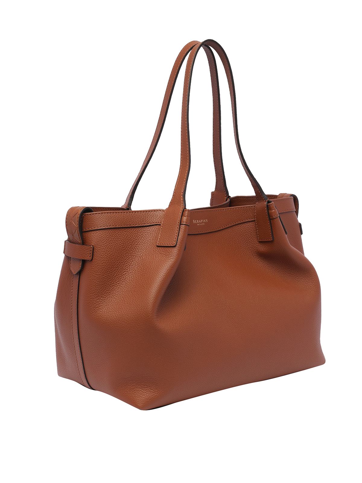 Shop Serapian Small Secret Shoulder Bag In Brown