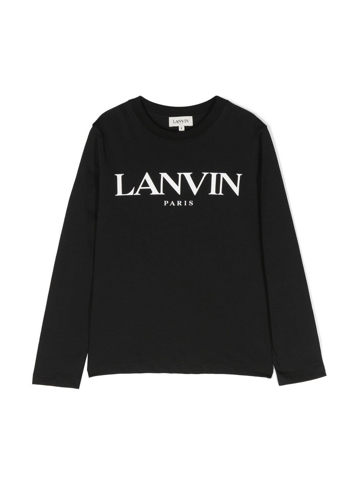 Lanvin Kids' Black Cotton Jersey Boy  T-shirt