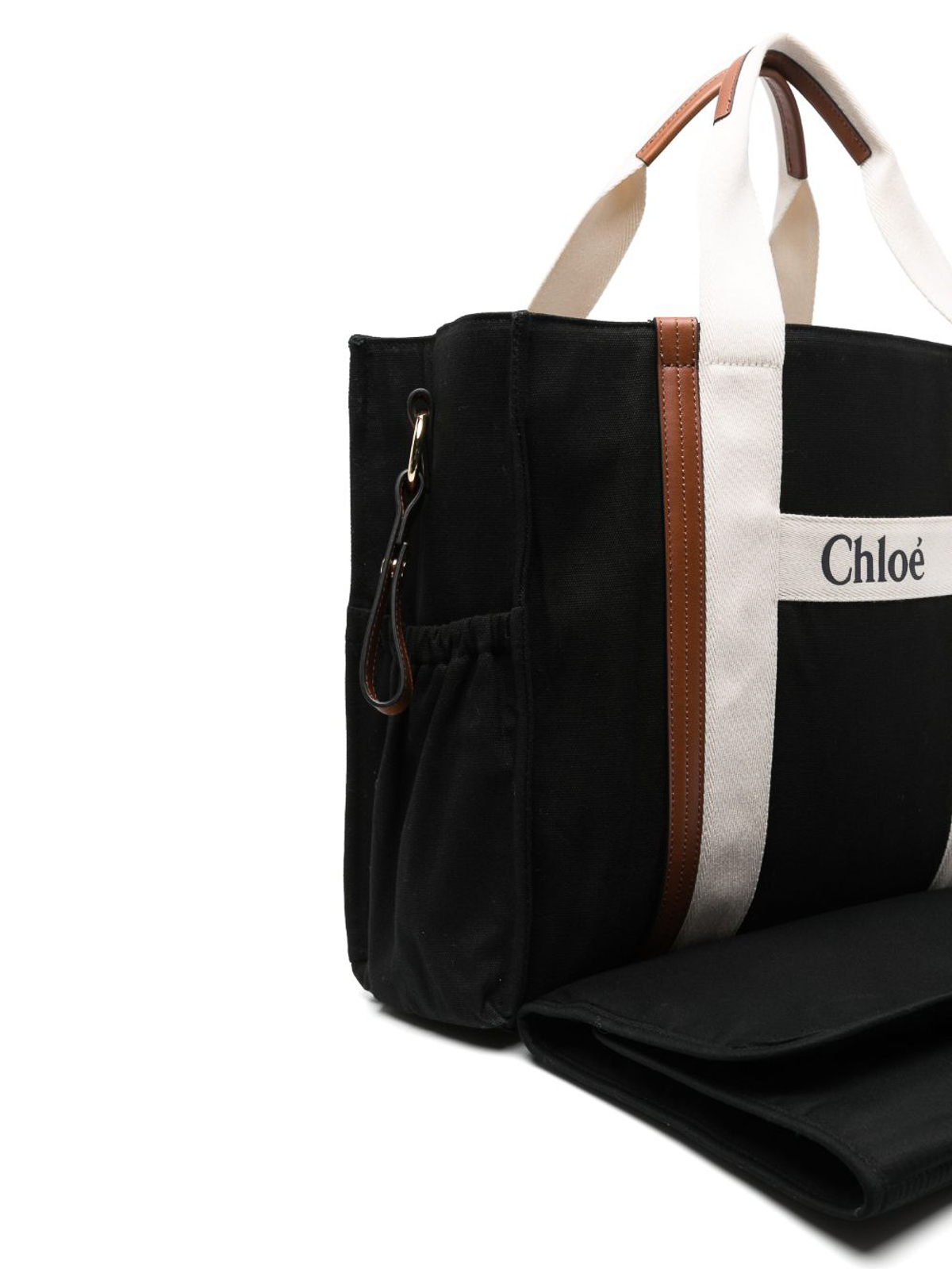 Chloe' Black cotton baby chloe changing bag - Black | C9041109B Chloe' Black cotton baby chloe changing bag - Black | C9041109B