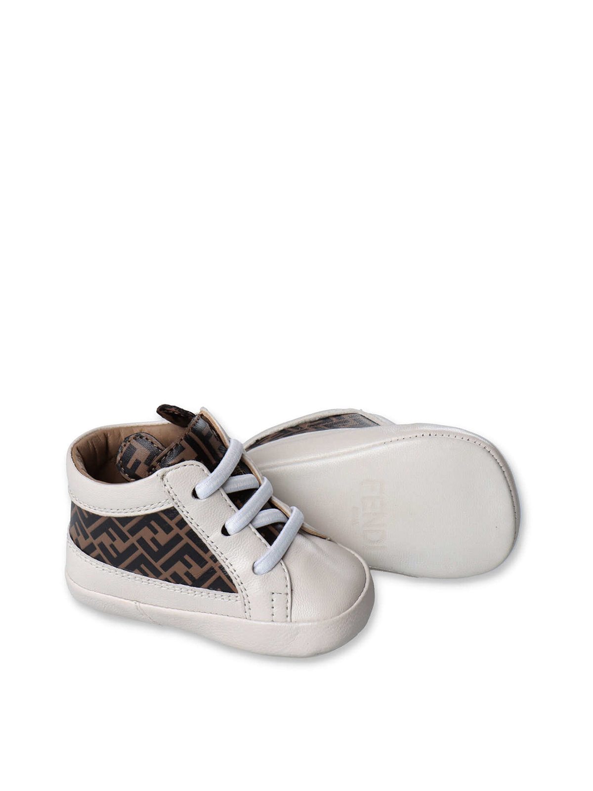 Classic shoes Fendi Beige leather baby boy fendi prewalker shoes