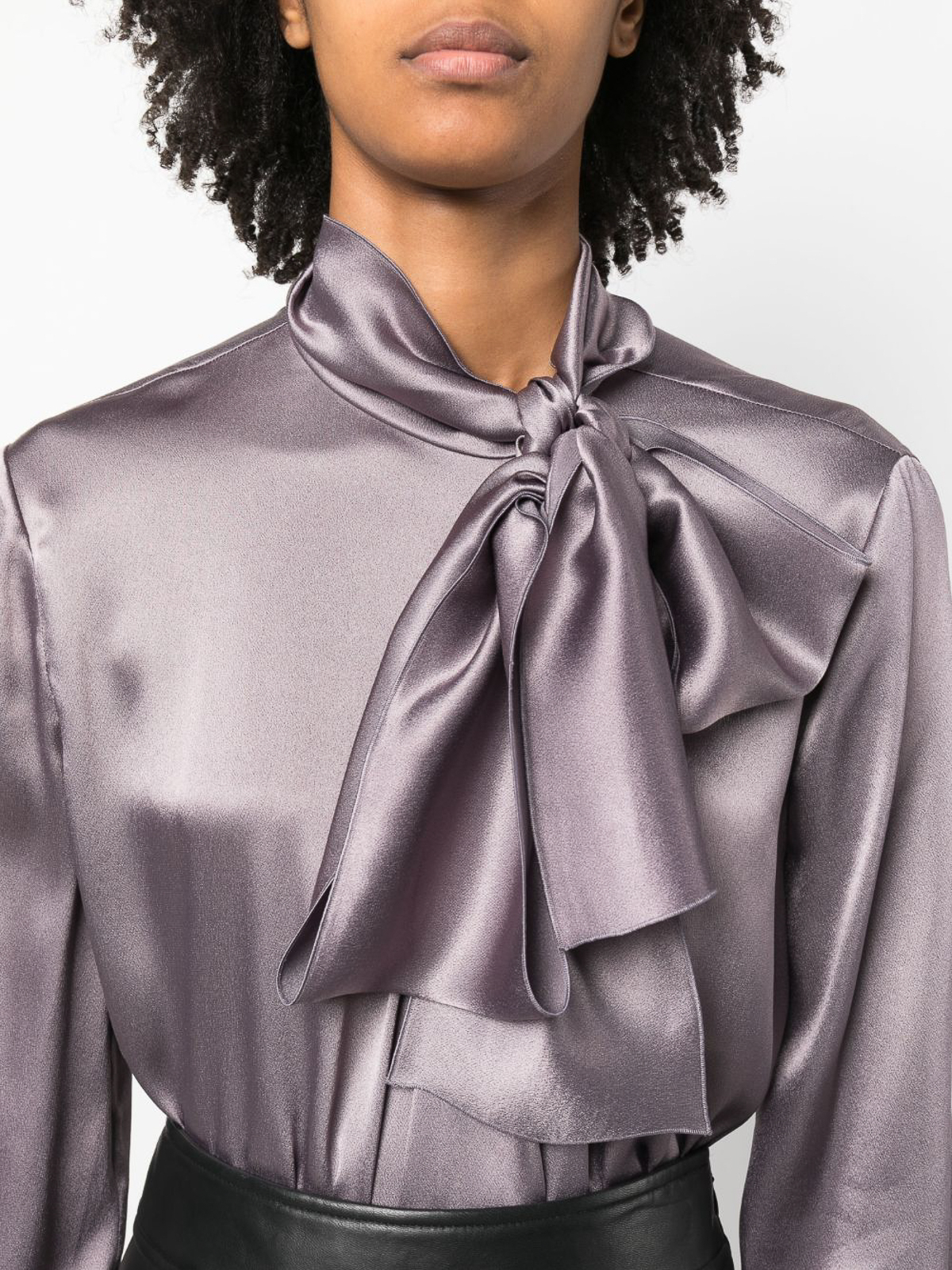 Shop Alberta Ferretti Tie-strap Shirt In Purple