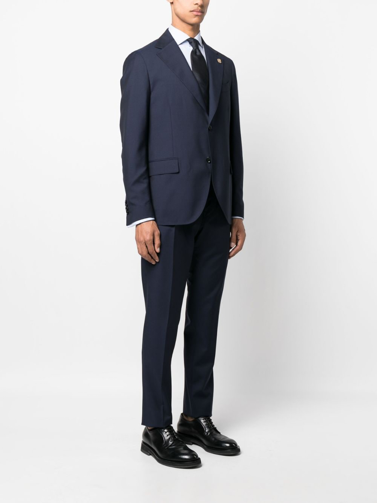 【23AW NEW】LARDINI_men / コットンブレンド スーツ /Dark Blue Lardini Suit - Blue - Men | EP416AEEPSS60402840 | thebs.com
