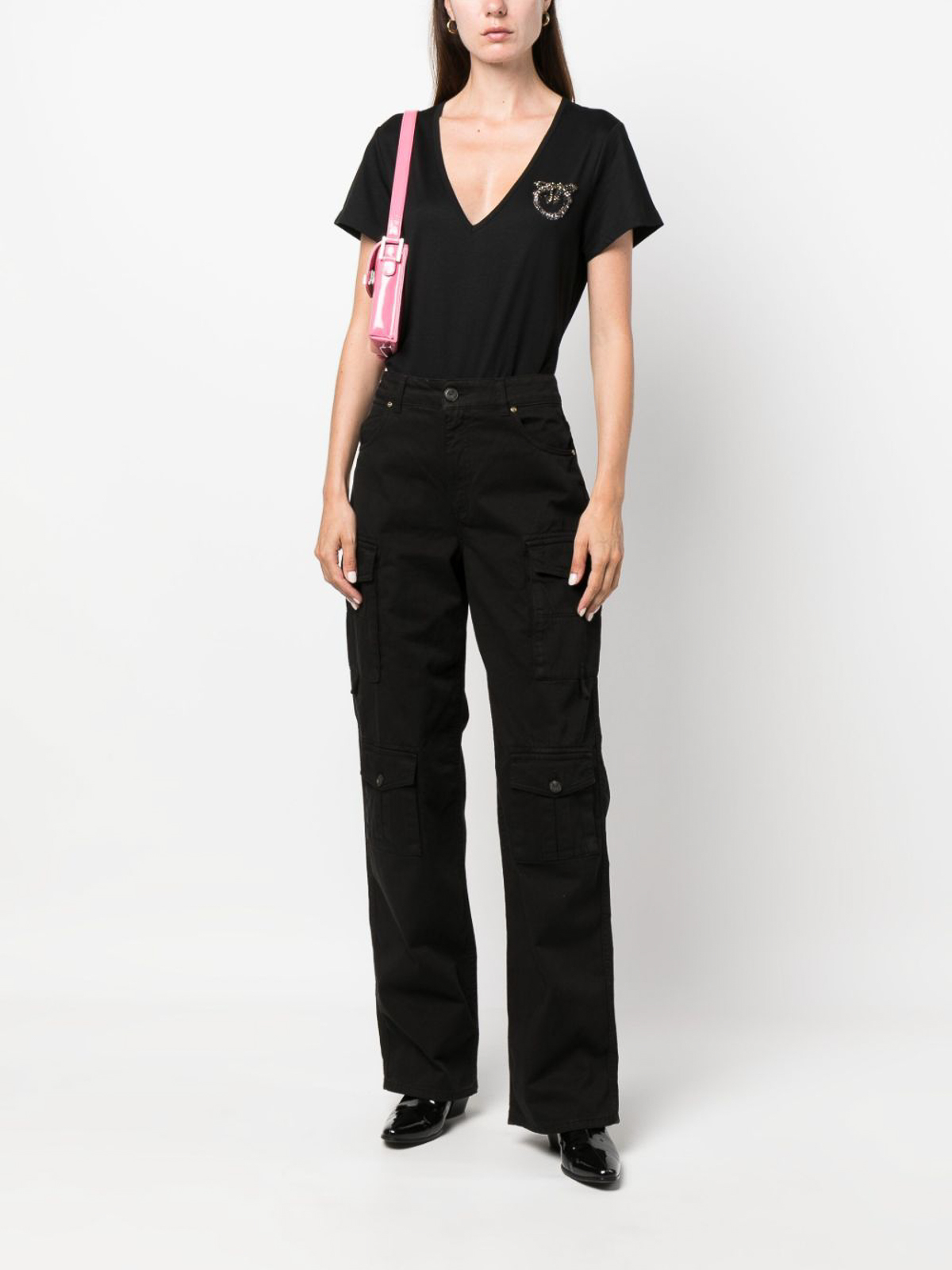 Pinko Pantaloni cargo con logo F4PIJGPA008