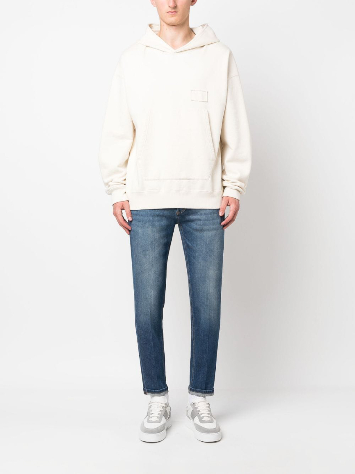 Shop Pt Torino Cropped Jeans In Blue