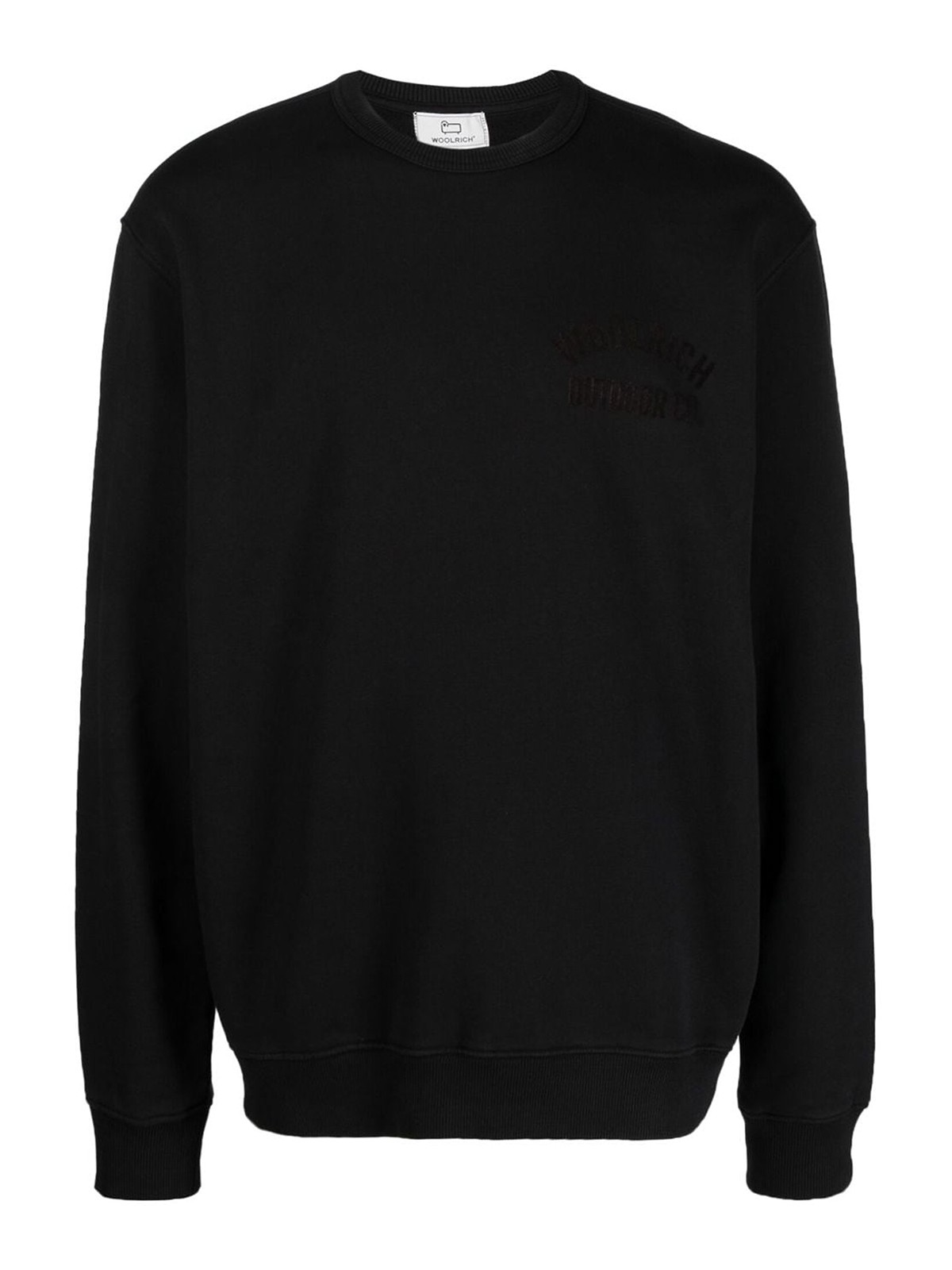 Woolrich Logo-print Cotton Sweatshirt In Black