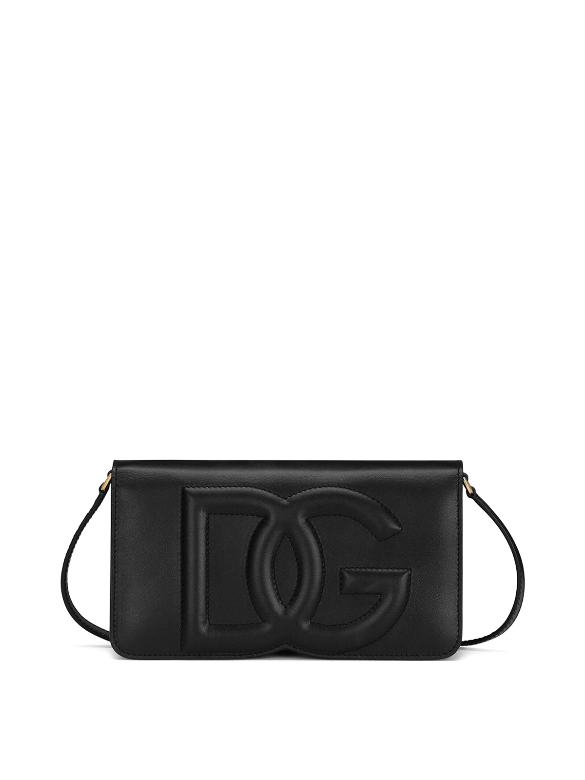 Dolce & Gabbana Leather Shoulder Bag In Black