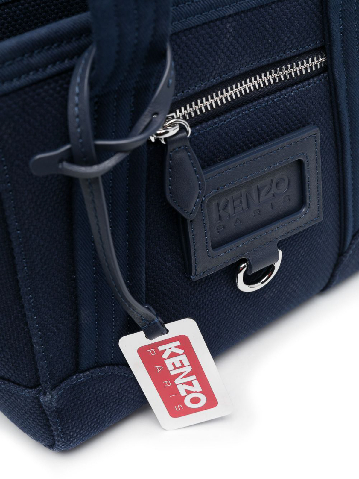 Kenzo Kenzo Mini Paris Canvas Tote Bag in Navy Blue|FD62SA921F0177