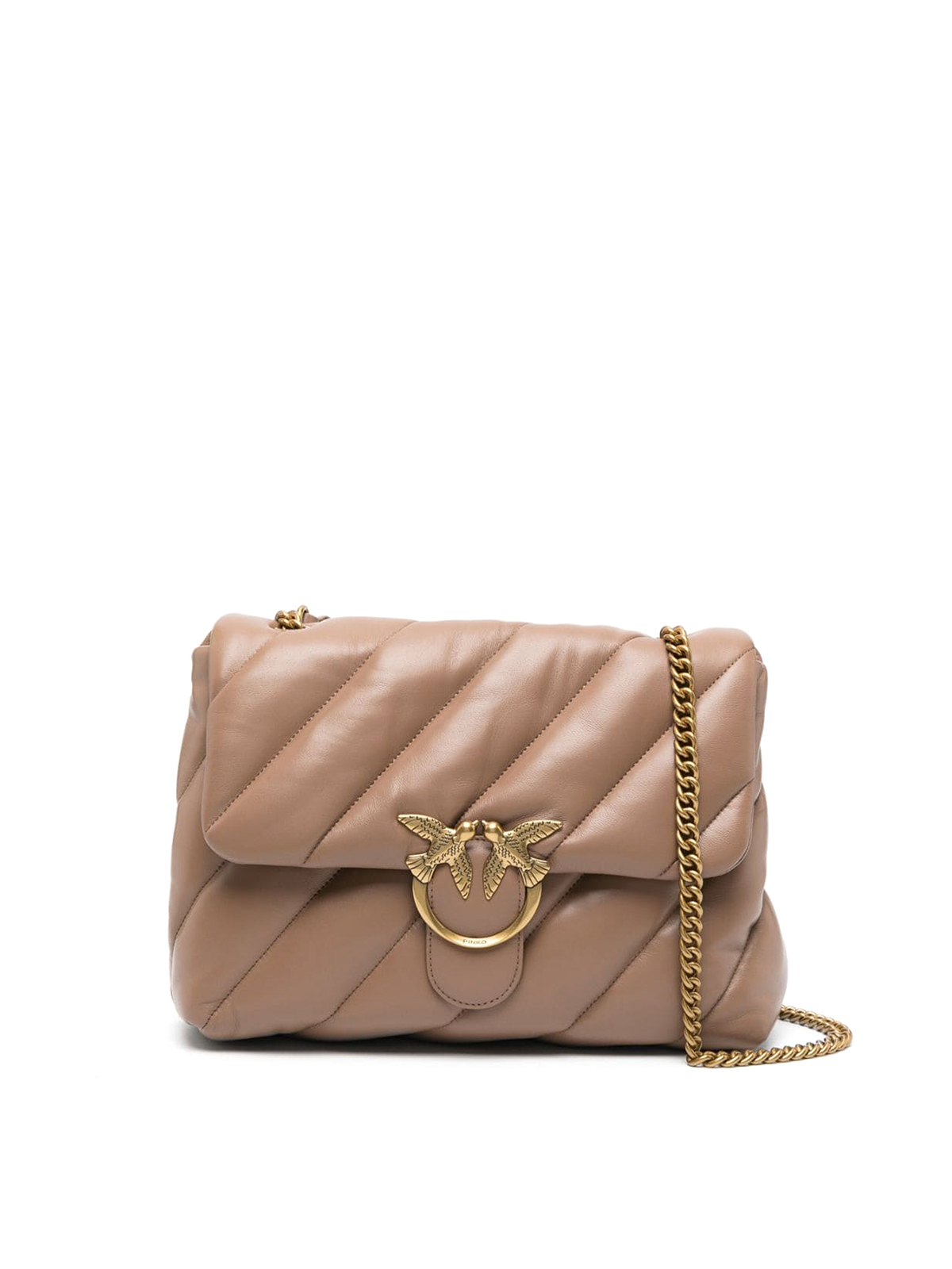 Pinko classic love puff crossbody bag - Beige|100037A0F2D01Q