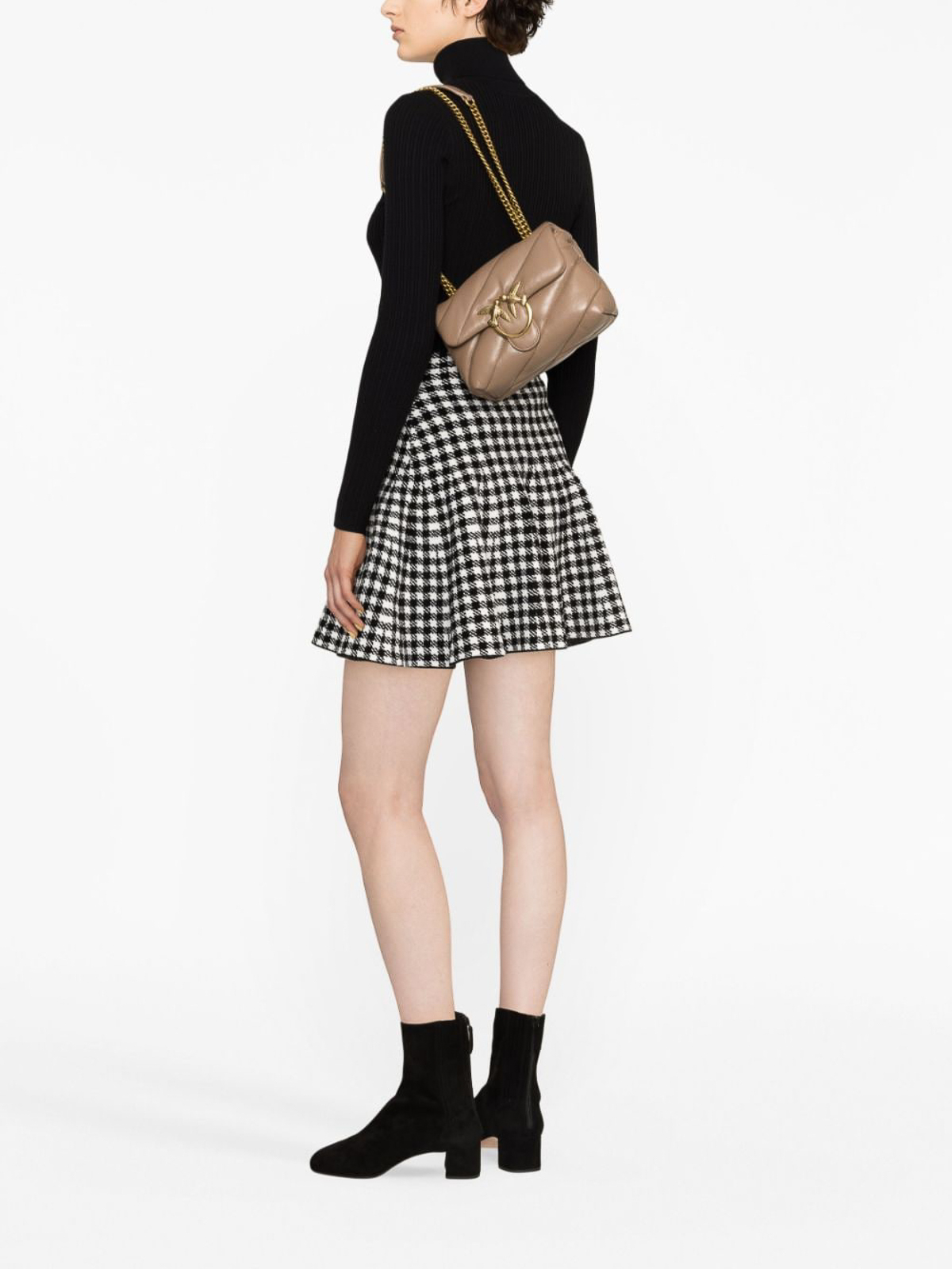 ショルダーバッグ・ポシェット Pinko MINI LOVE PUFF CROSSBODY BAG Love Bag Puff mini crossbody bag in raffia with chain PINKO