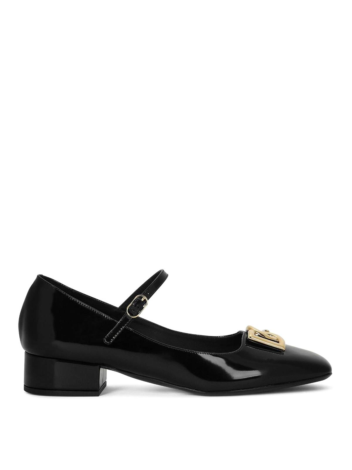 Dolce & Gabbana Mary Jane Flat Shoes In Black