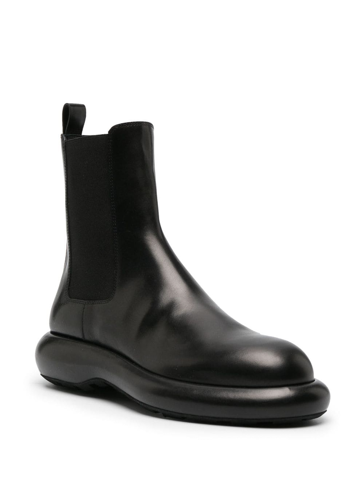 Shop Jil Sander Round-toe Ankle Boots In Negro