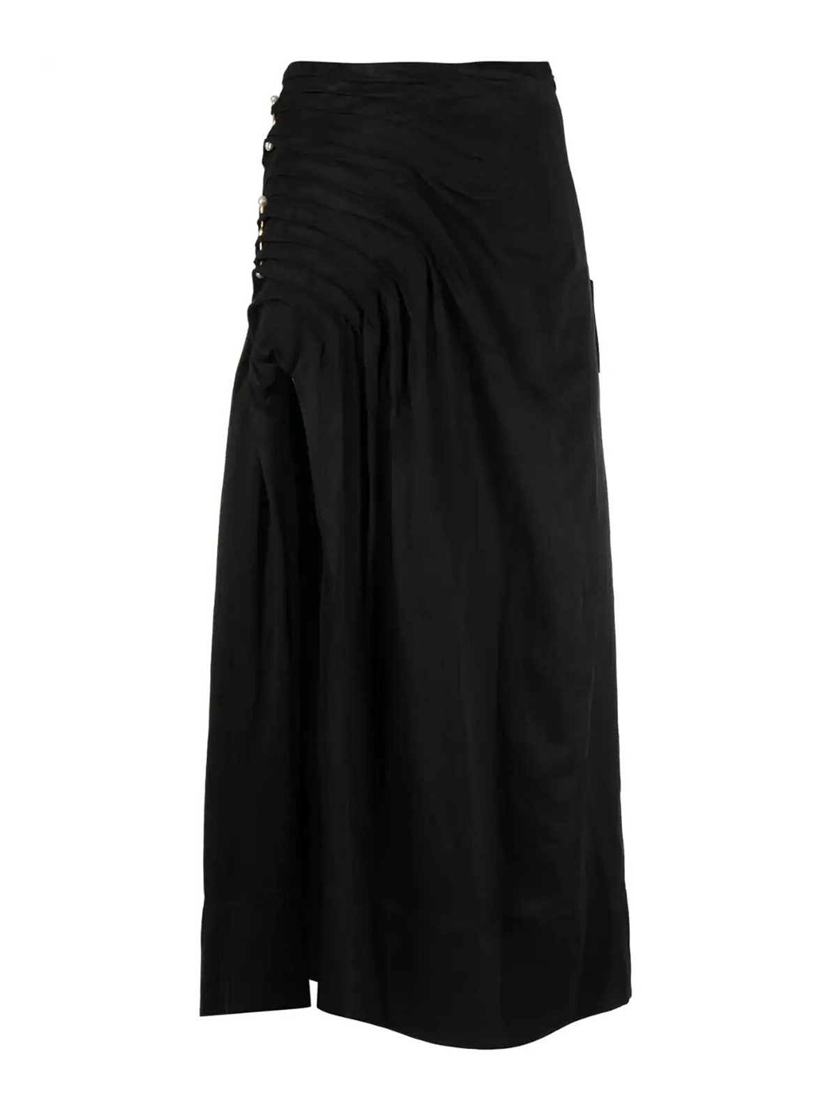 Knee length skirts & Midi Aje - Mika draped split midi skirt ...