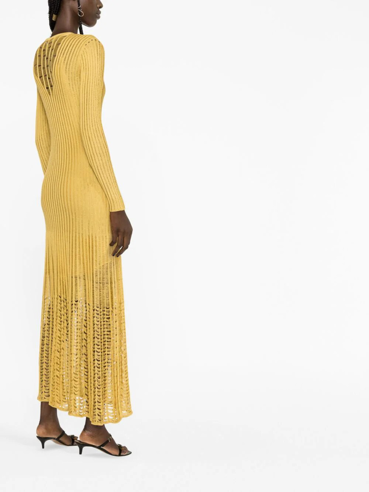 green midi dress new look Ruched Puff Sleeve Button Front range:MINT VELVET