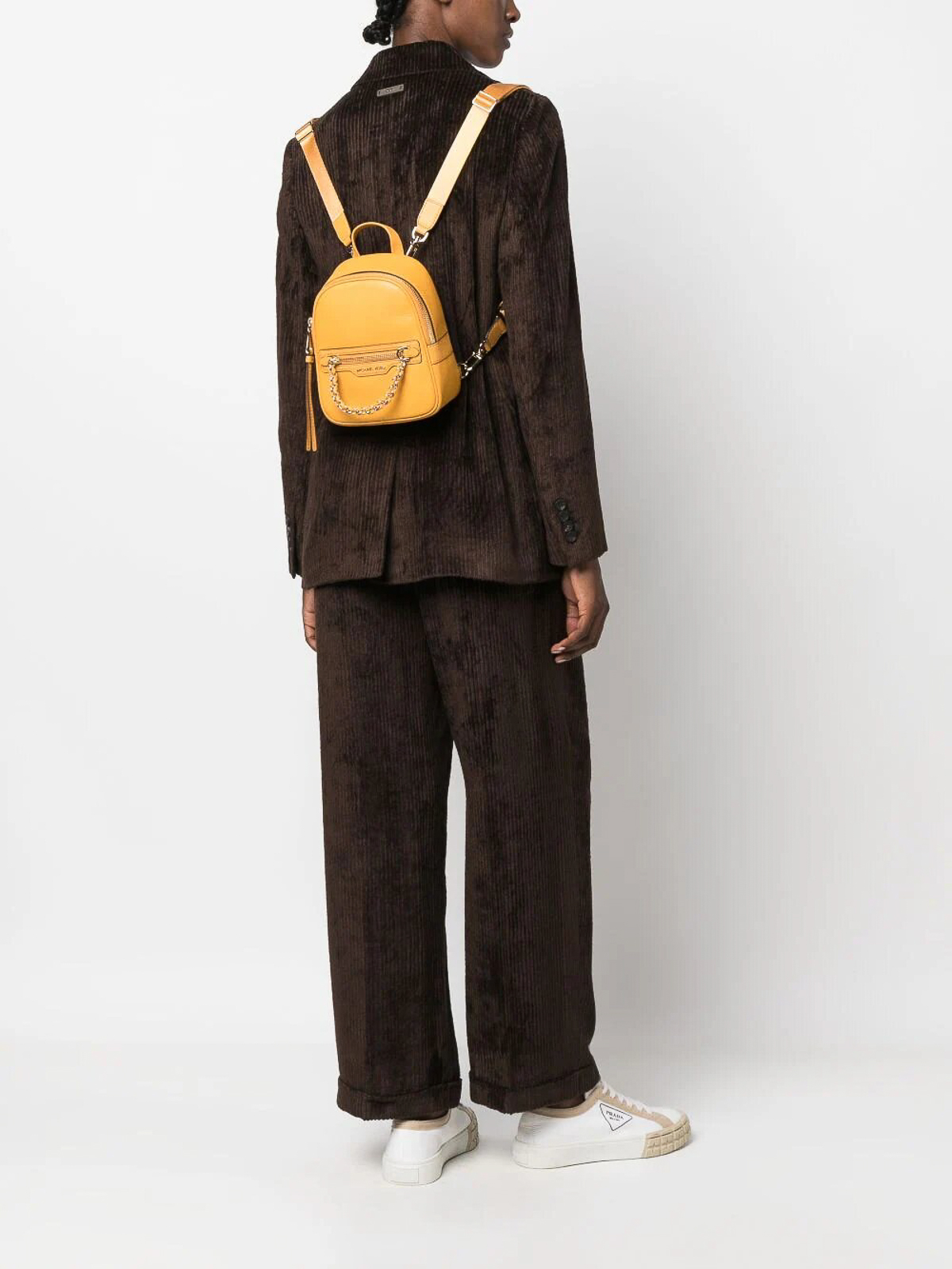 Shop Michael Kors Elliot Xs Backpack In Yellow