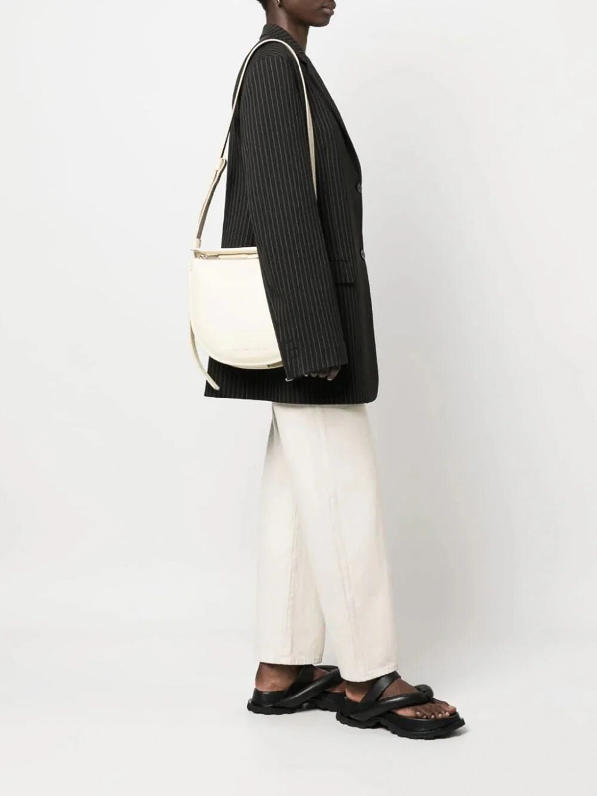 Shop Proenza Schouler Medium Baxter Leather Bag In White