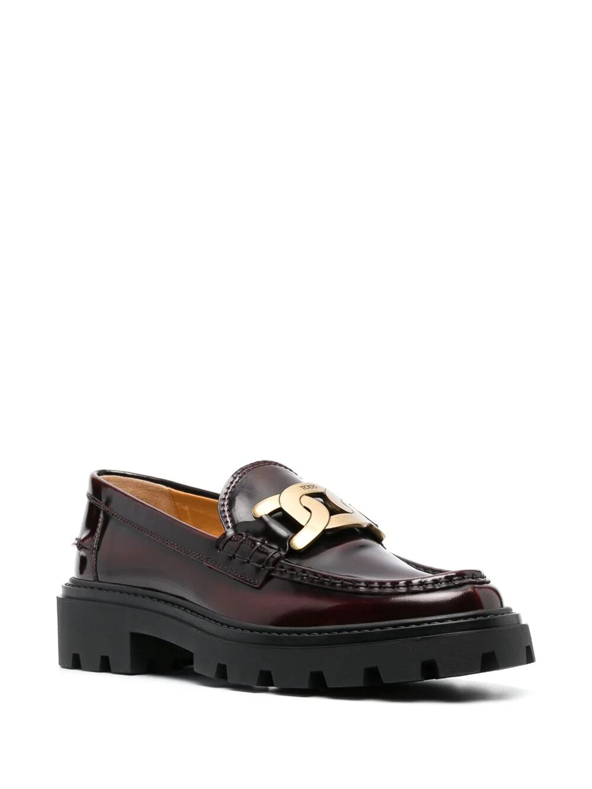 Shop Tod's Kate Loafer In Dark Red