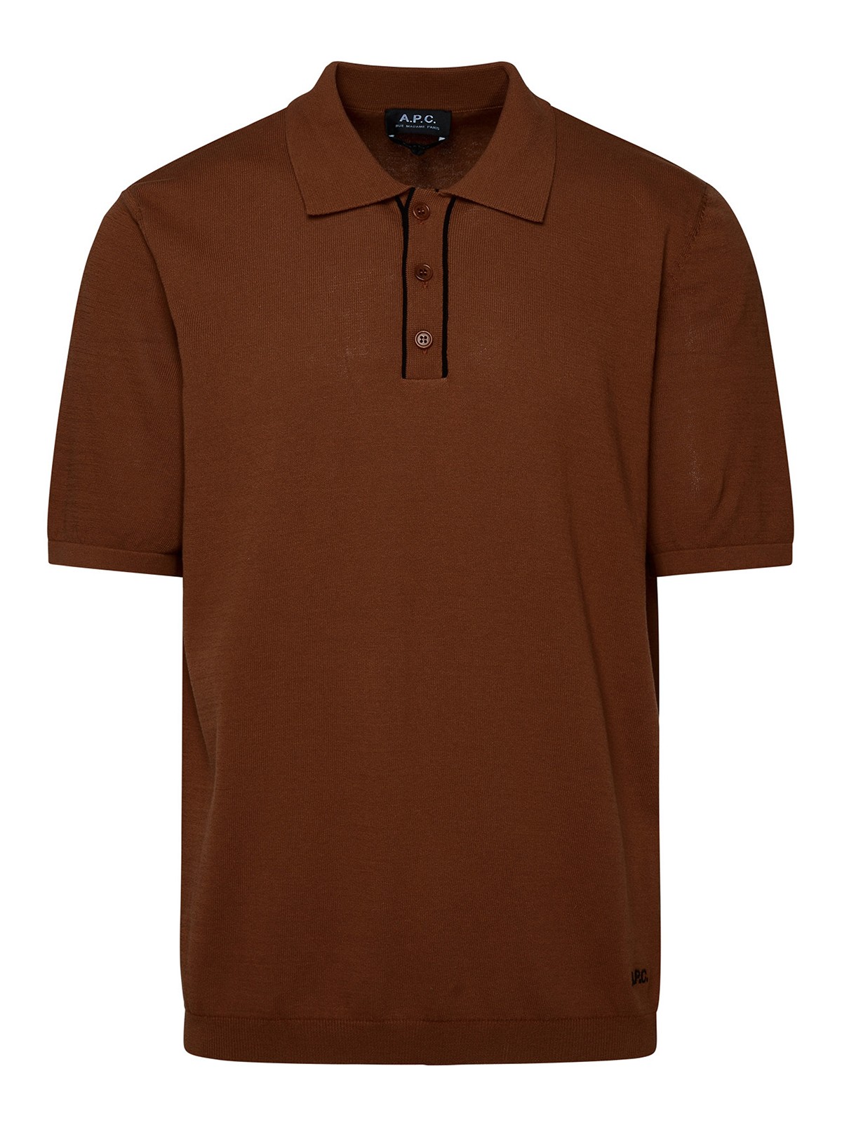 Apc Jacky Polo Shirt In Brown Cotton