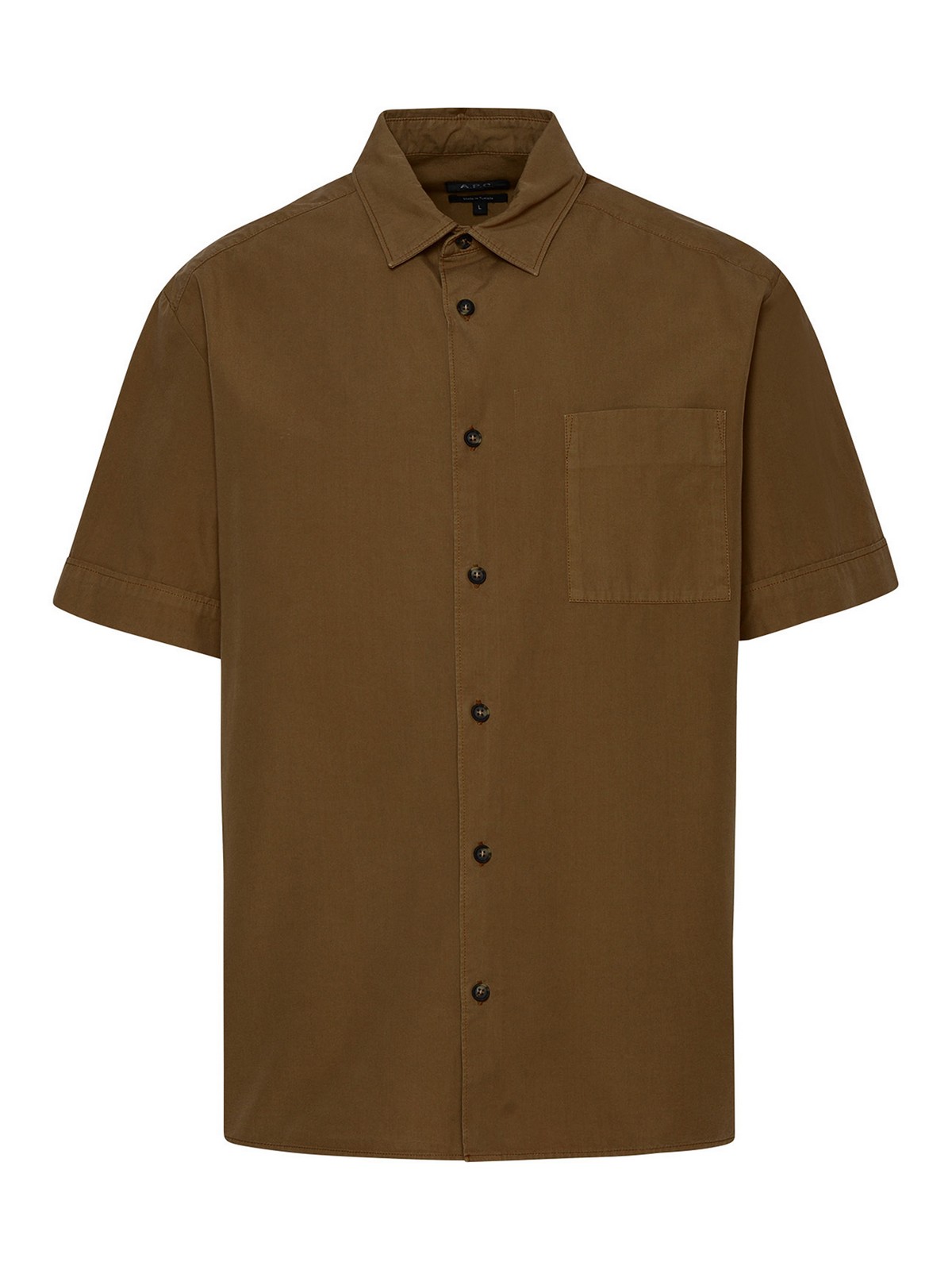 Apc Ross Shirt In Brown Cotton