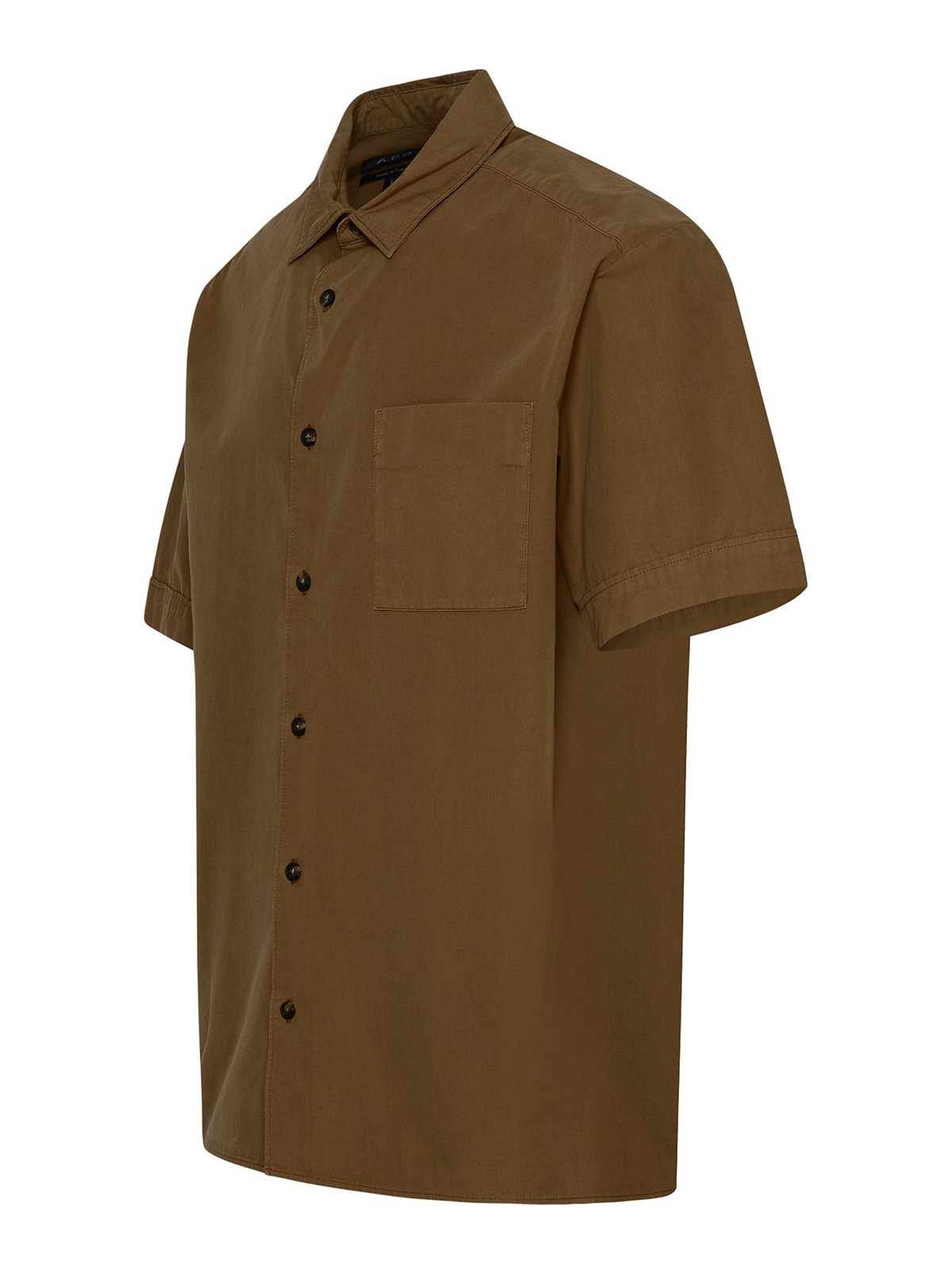 Shop Apc Ross Shirt In Brown Cotton