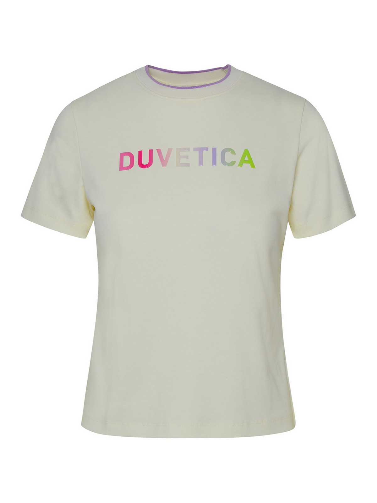 Duvetica T-shirt Curon In Cotone Bianca In White