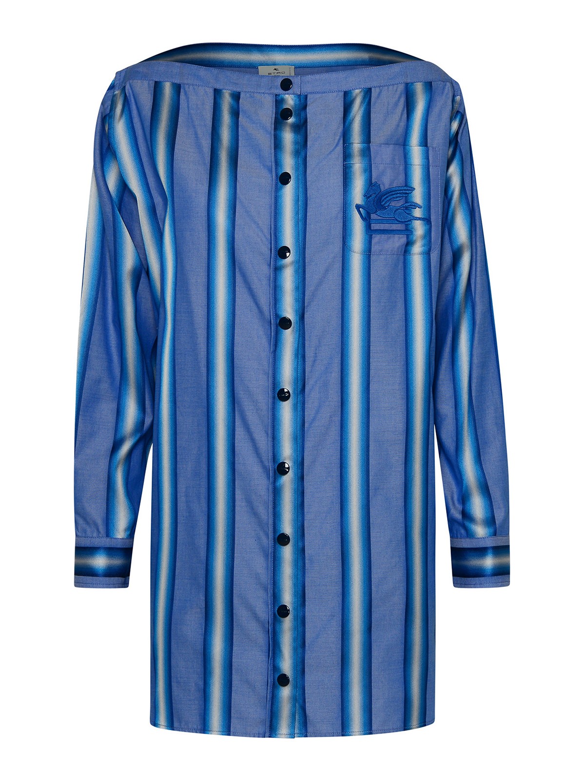 Etro Light Blue Silk Blend Dress