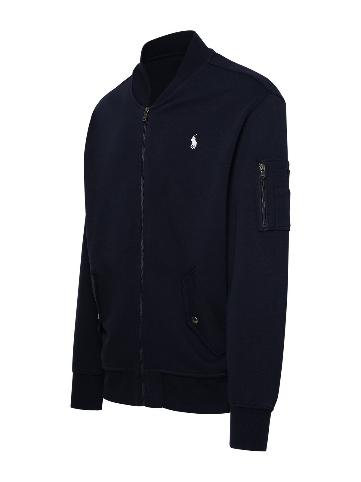 Shop Polo Ralph Lauren Sweatshirt In Navy Cotton Blend In Dark Blue