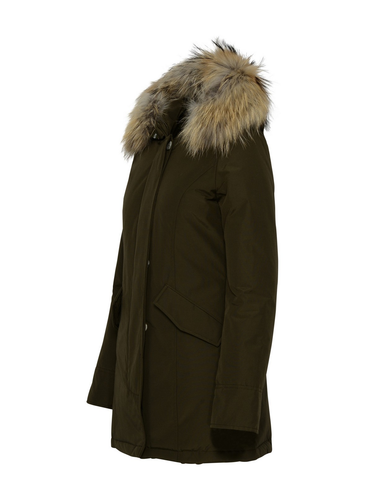 Parkas Woolrich - Green cotton blend arctic raccoon parka