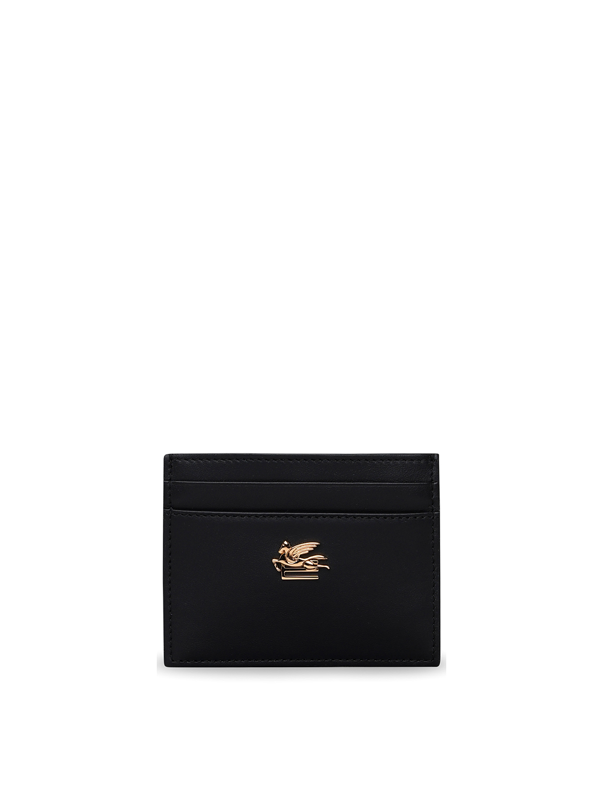 Etro Card Holder In Black Leather