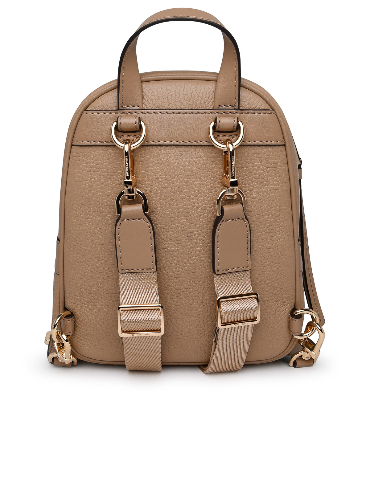 Shop Michael Kors Beige Leather Elliot Mini Backpack