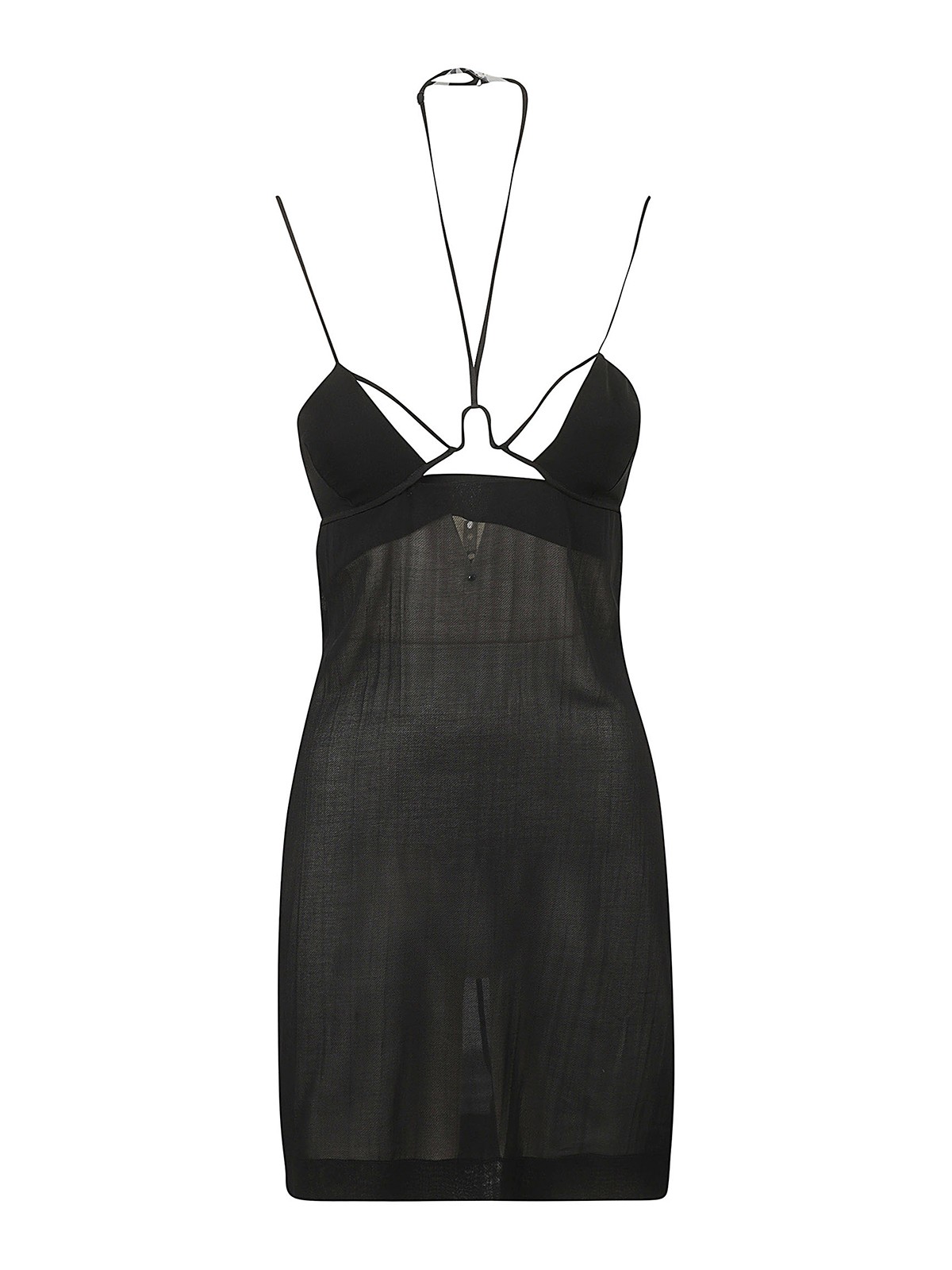 Shop Nensi Dojaka U Wire Mini Dress In Black