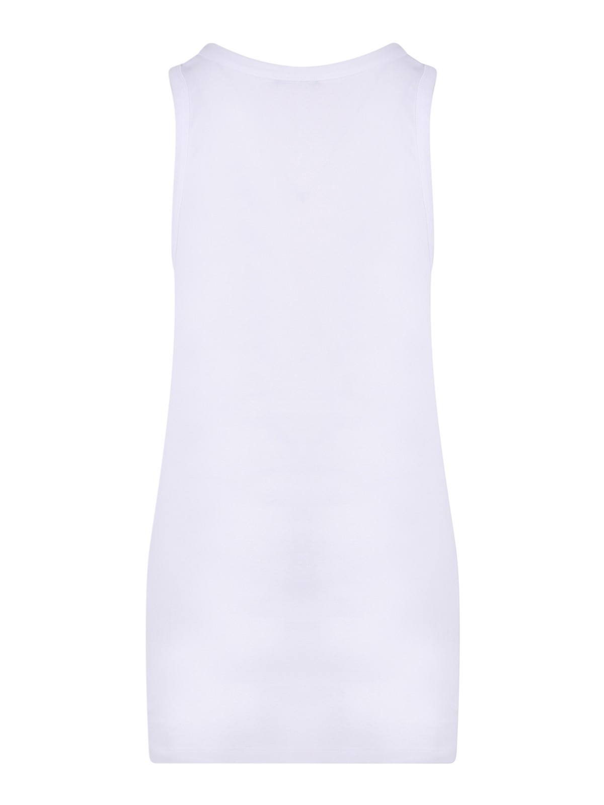 Shop Ann Demeulemeester Long Cotton Tank Top In White