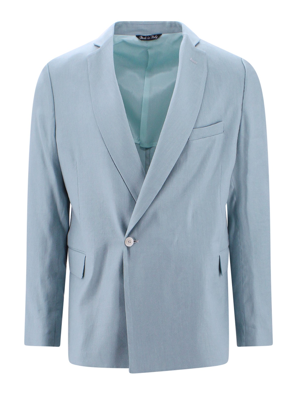 Shop Costumein Linen And Cotton Blazer In Blue