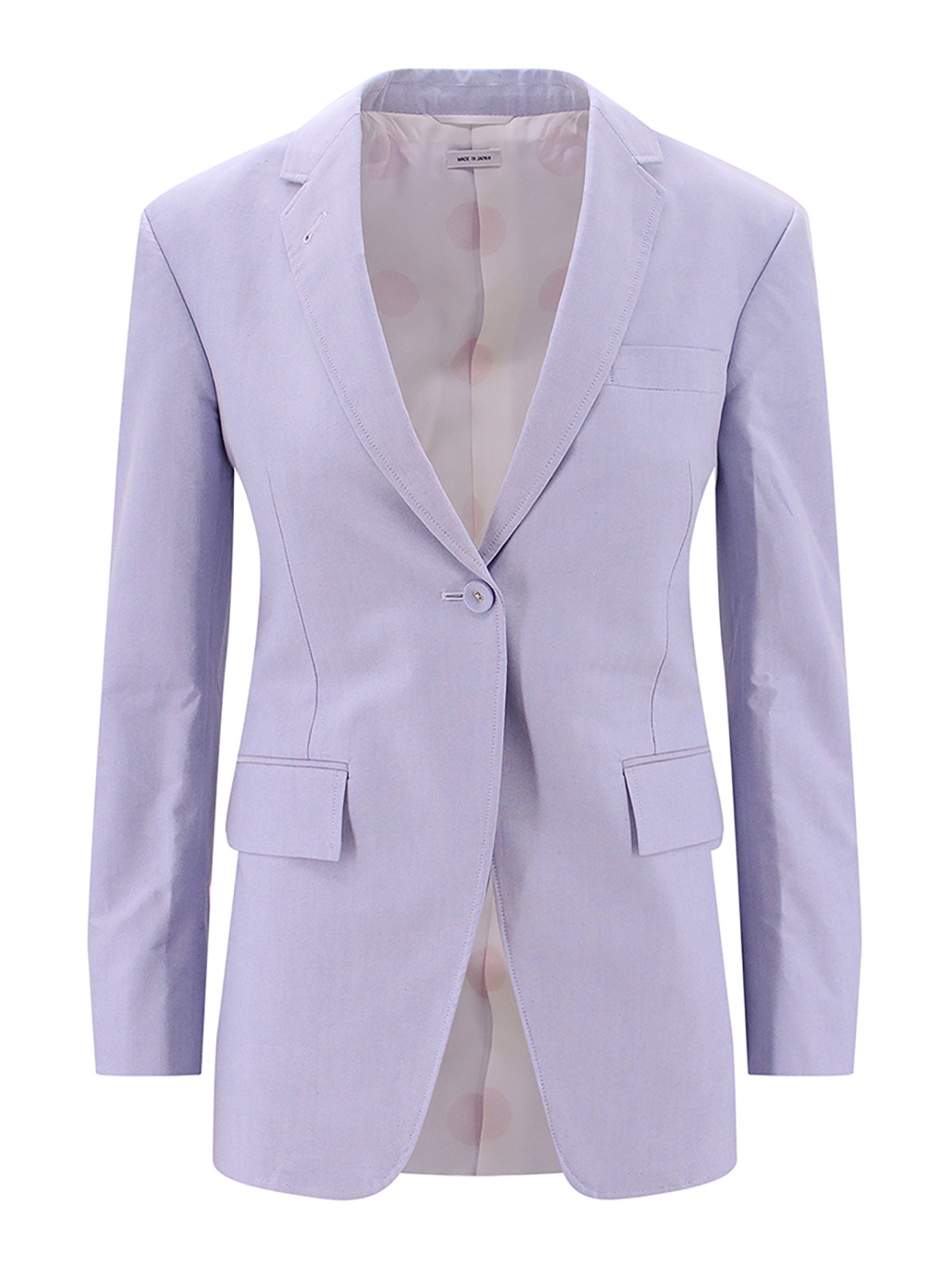 Shop Thom Browne Oxforf Fabric Blazer With Silk Lining In Beige