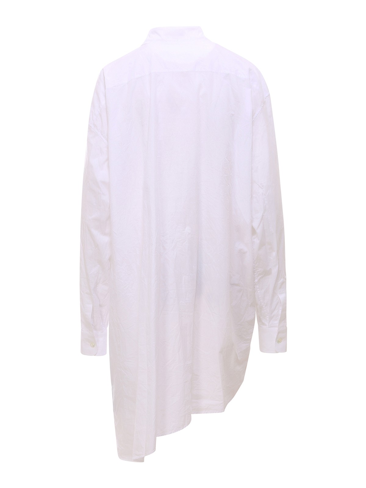 Shop Ann Demeulemeester Long Cotton Shirt In Blanco