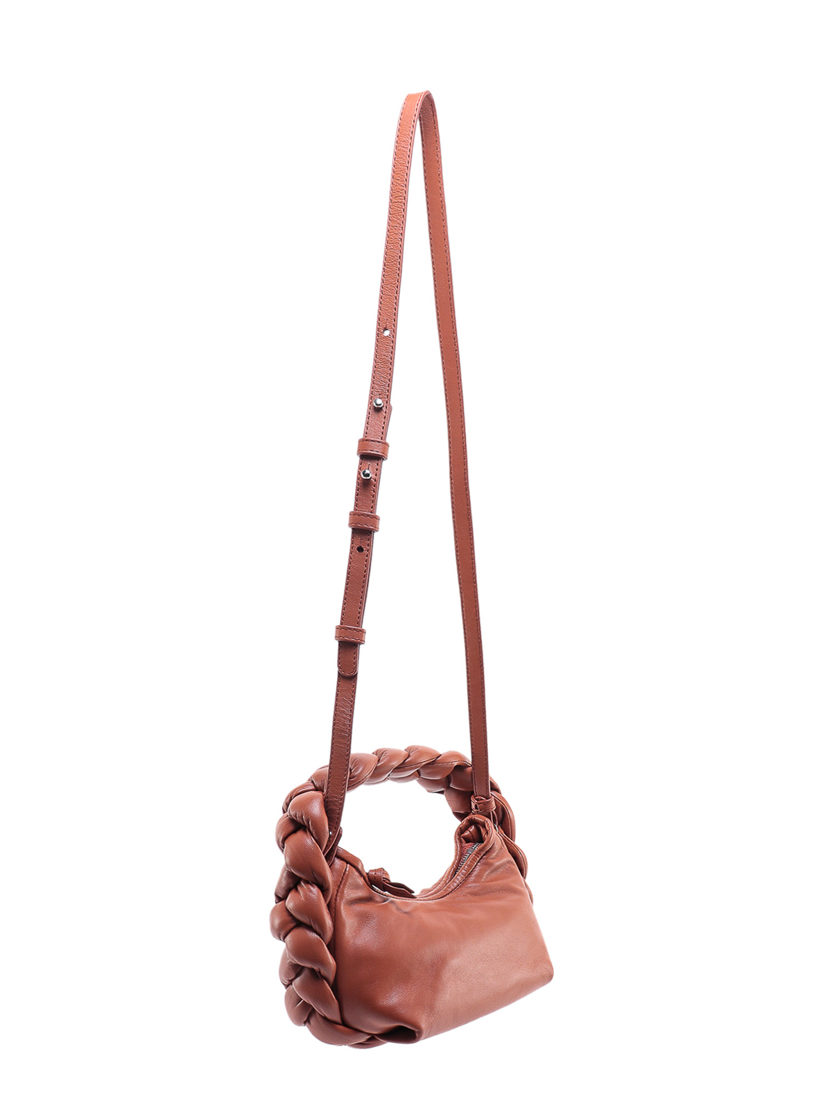 Shop Hereu Mini Leather Handbag In Brown