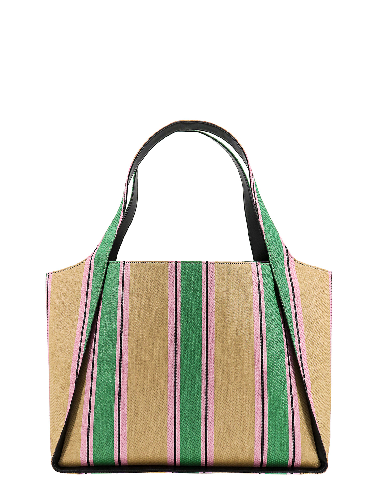 Shop Stella Mccartney Rafia Shoulder Bag In Multicolour