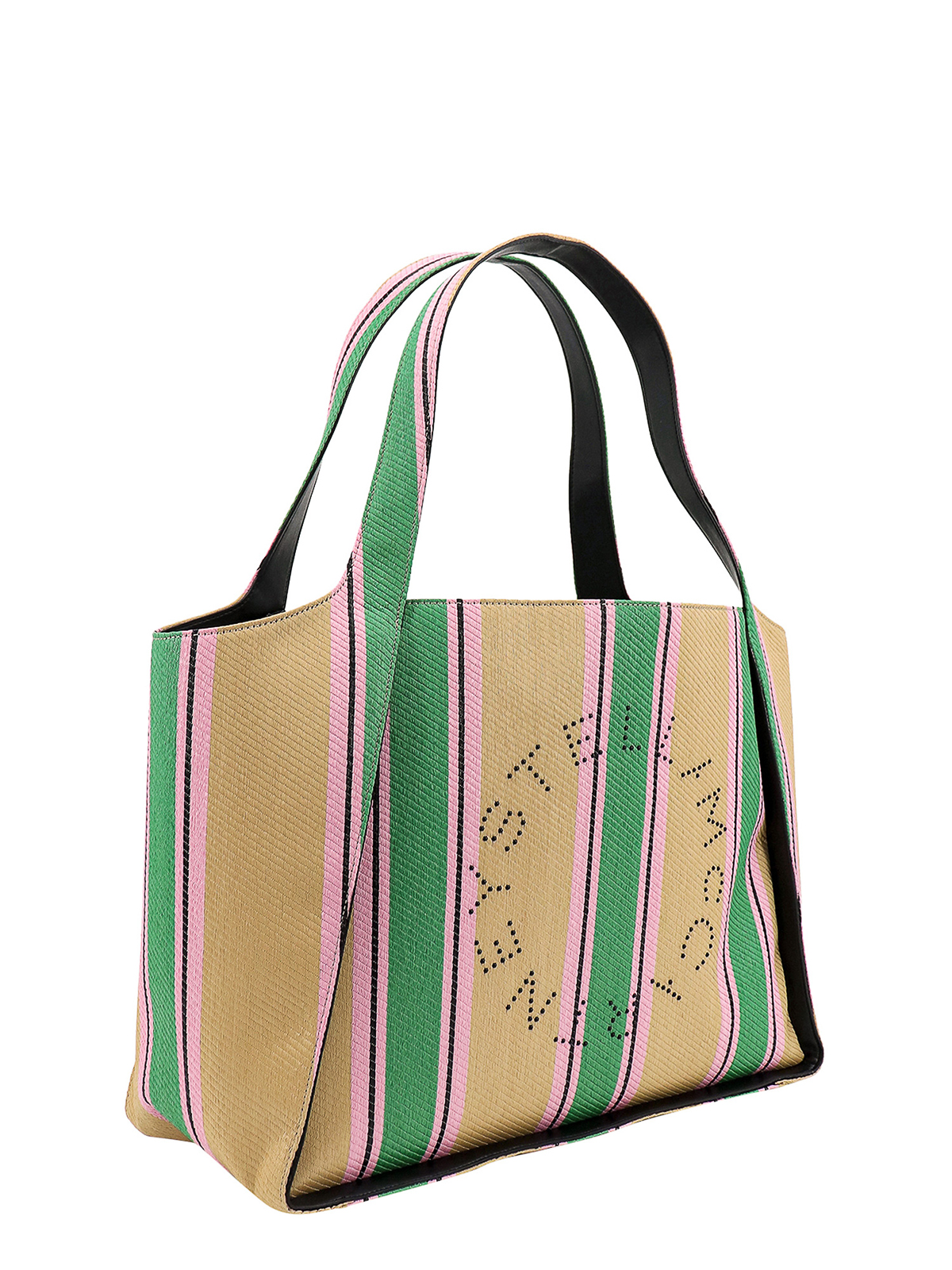 Shop Stella Mccartney Rafia Shoulder Bag In Multicolour
