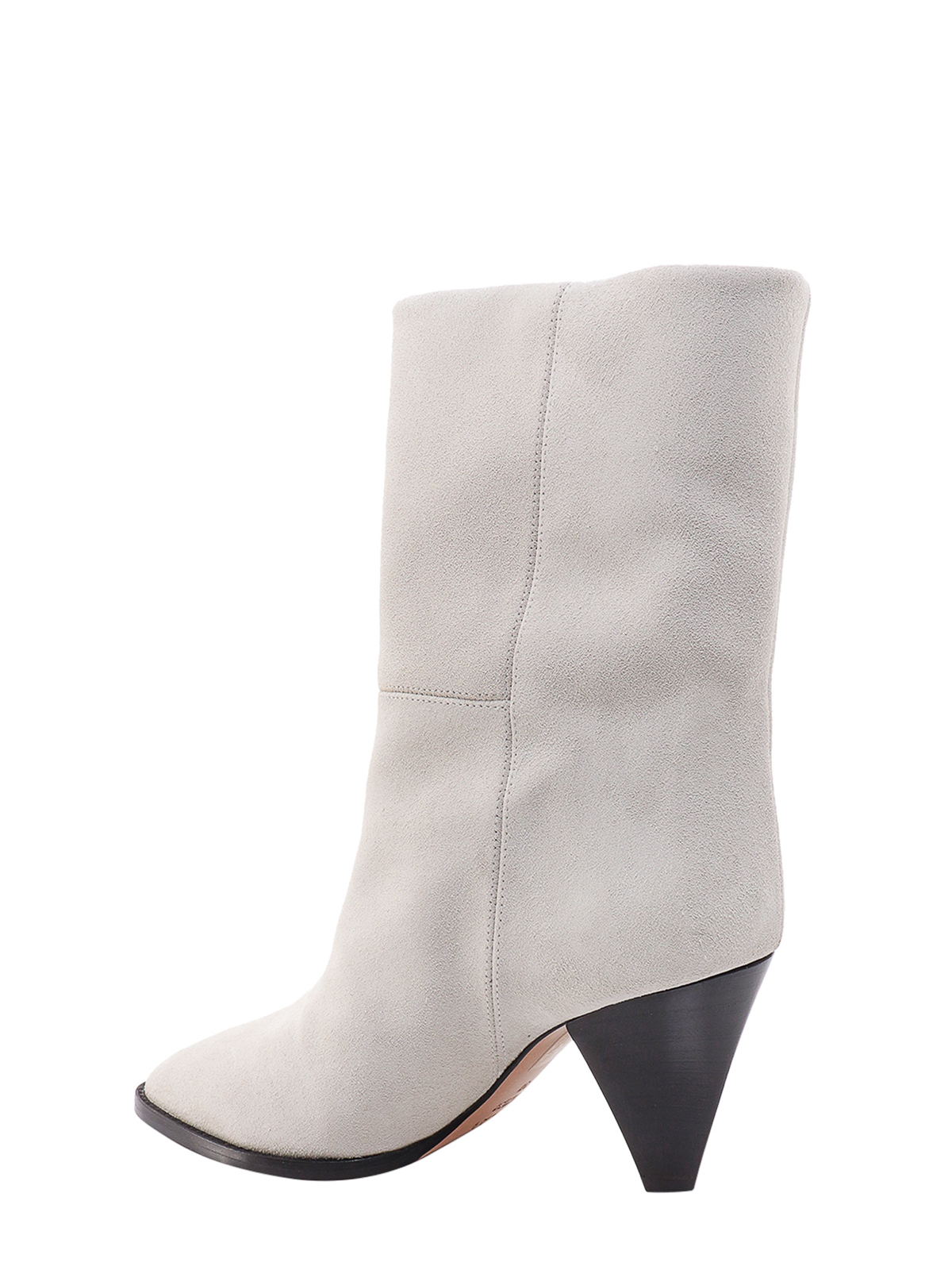Shop Isabel Marant Suede Ankle Boots In White