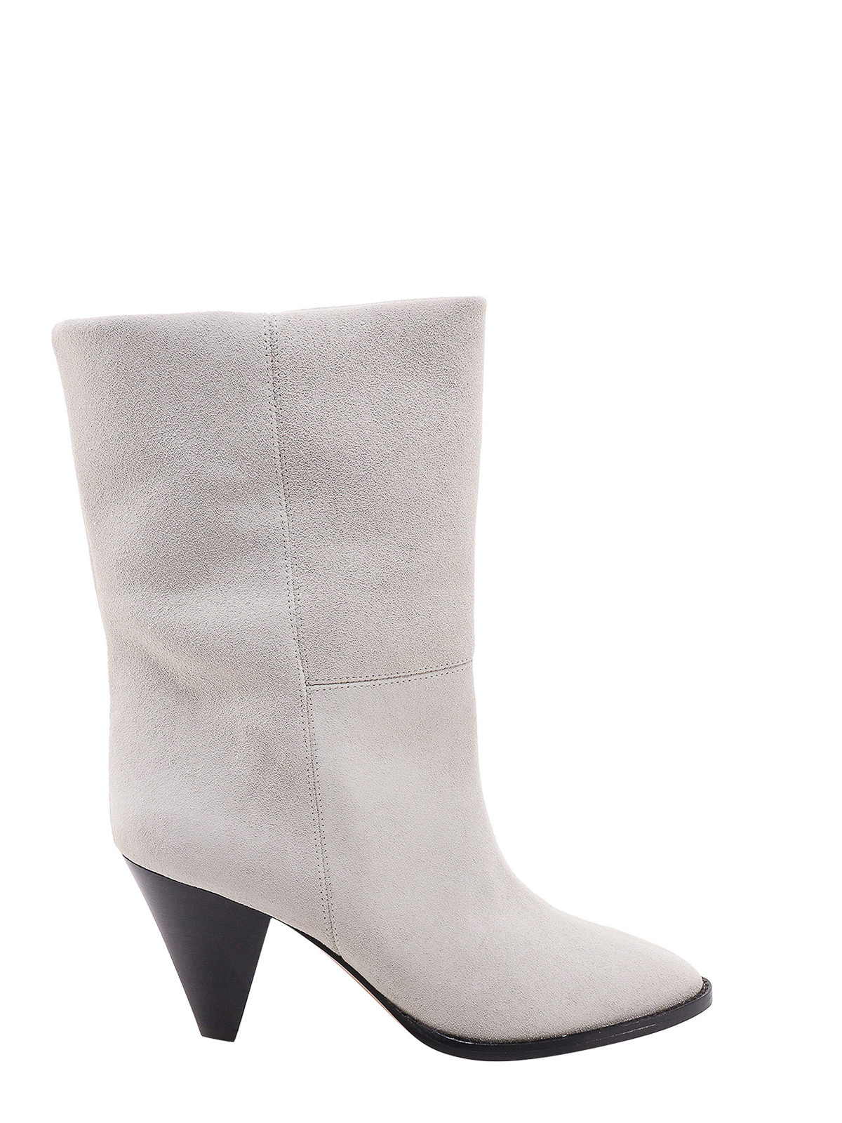 Shop Isabel Marant Suede Ankle Boots In White