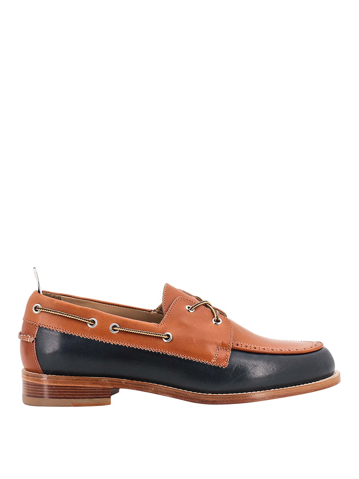 Shop Thom Browne Leather Loafers In Brown