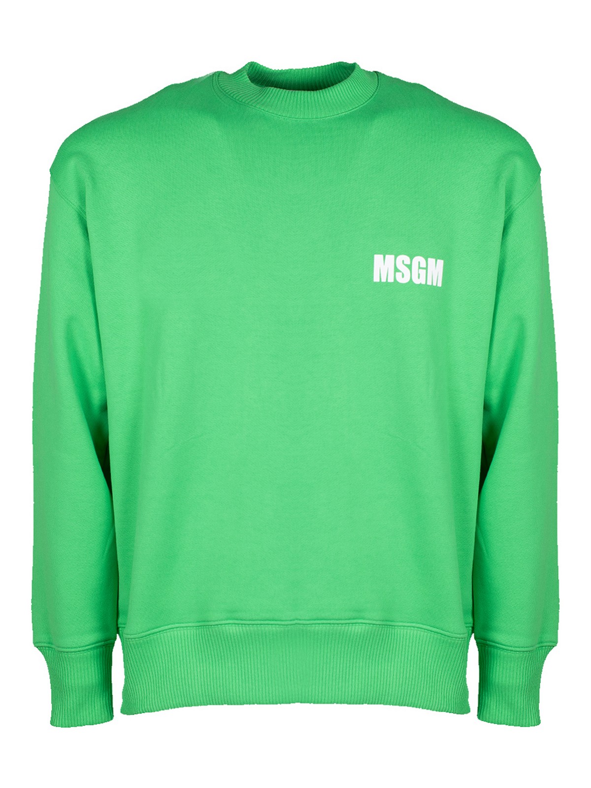 Msgm Never Look Sweatshirt In Green