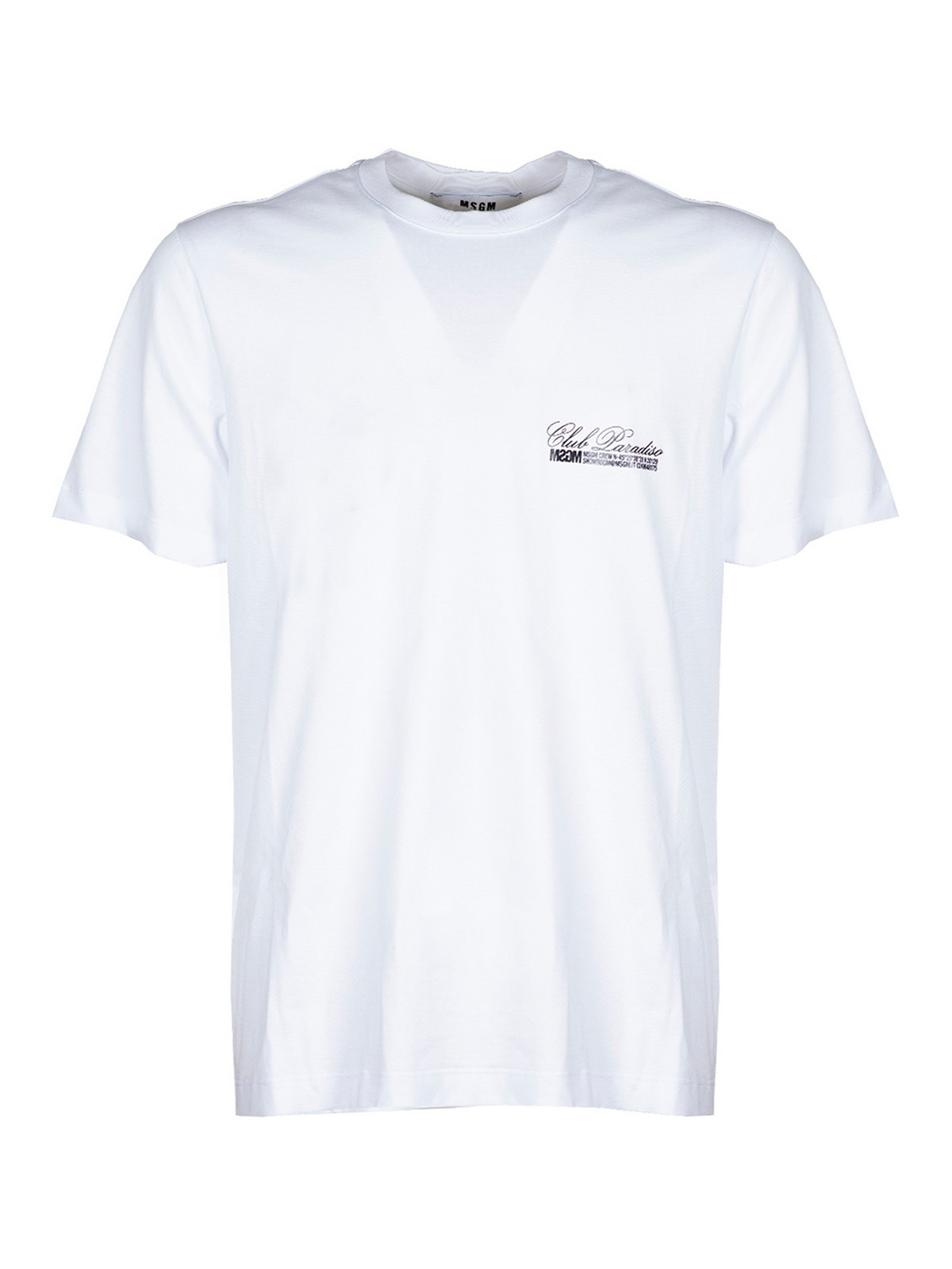 Msgm Club Paradiso T-shirt In White