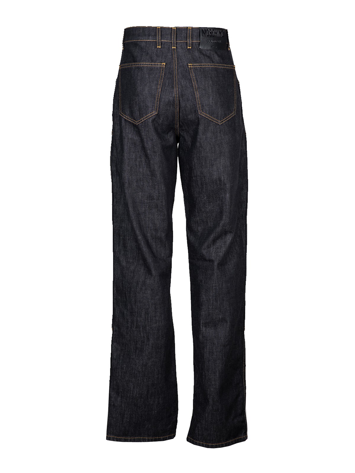 Shop Moschino Catwalk Baggy Jeans In Blue