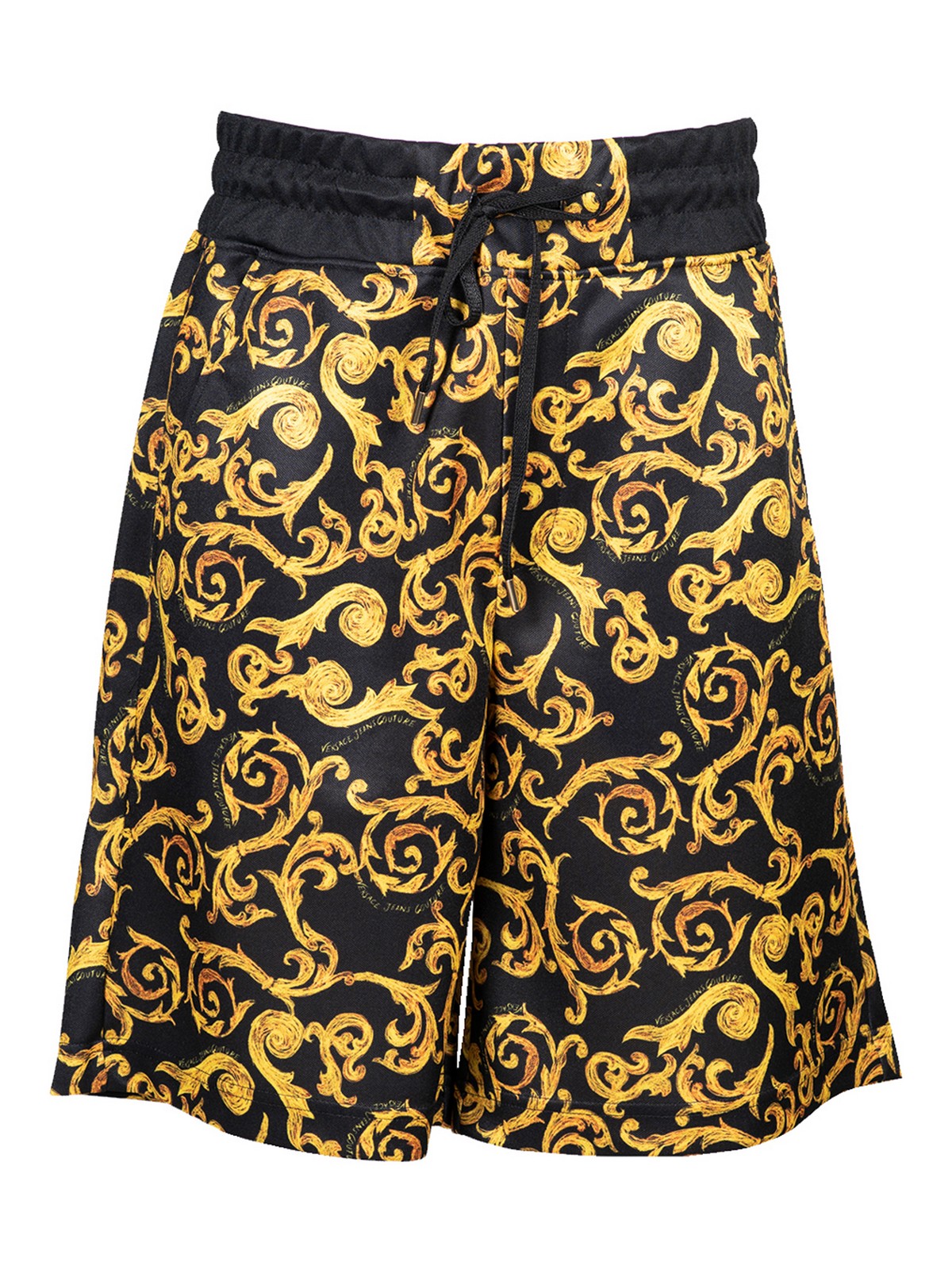 Versace Jeans Couture Baroque Shorts In Black