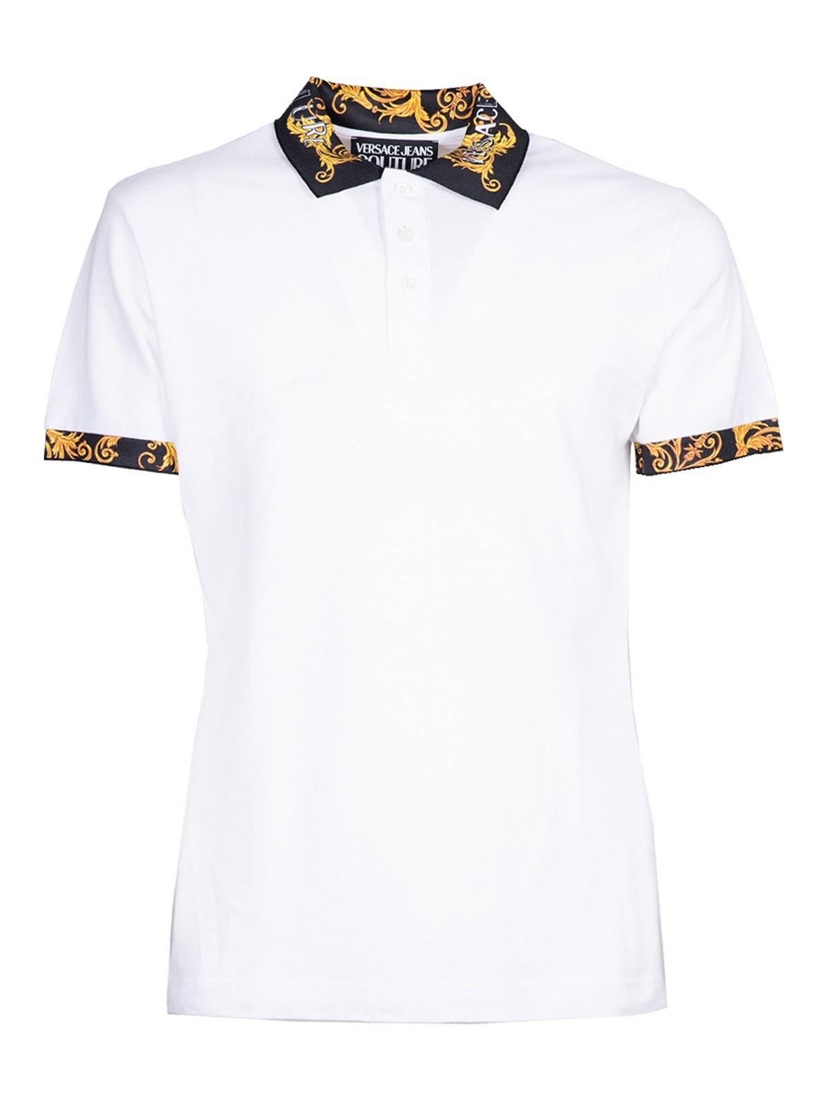 Versace Jeans Couture Baroque Polo Shirt In Multicolour