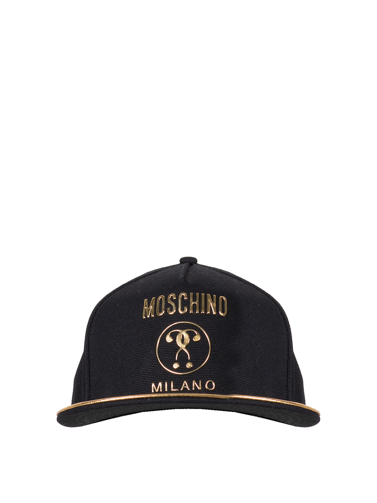 Moschino Dqm Cap Gold In Black