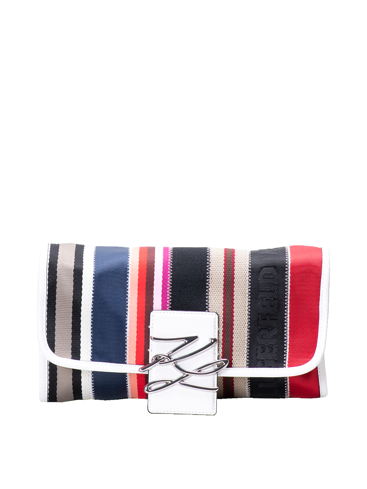 Shop Karl Lagerfeld K/webbing Small Baguette In Multicolour