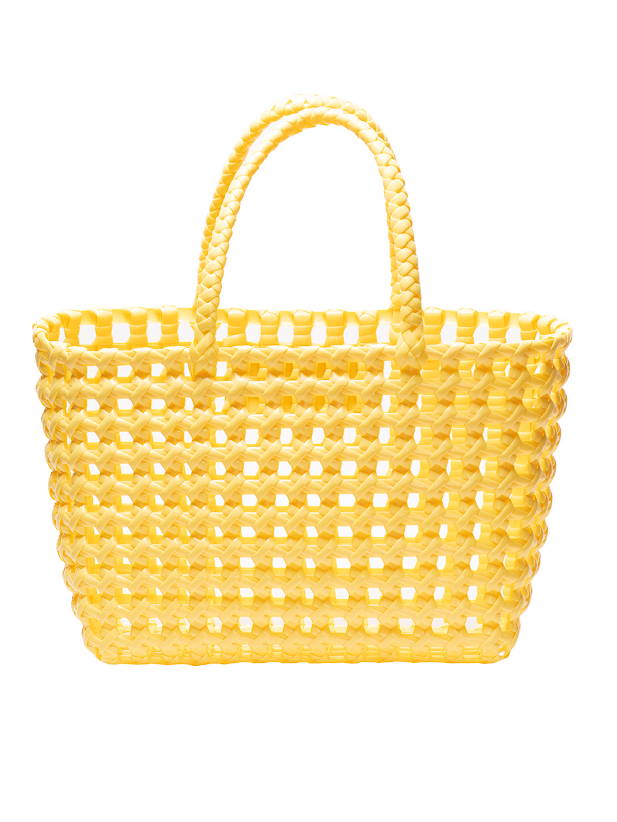 Shop Msgm Net Bag Pm In Yellow