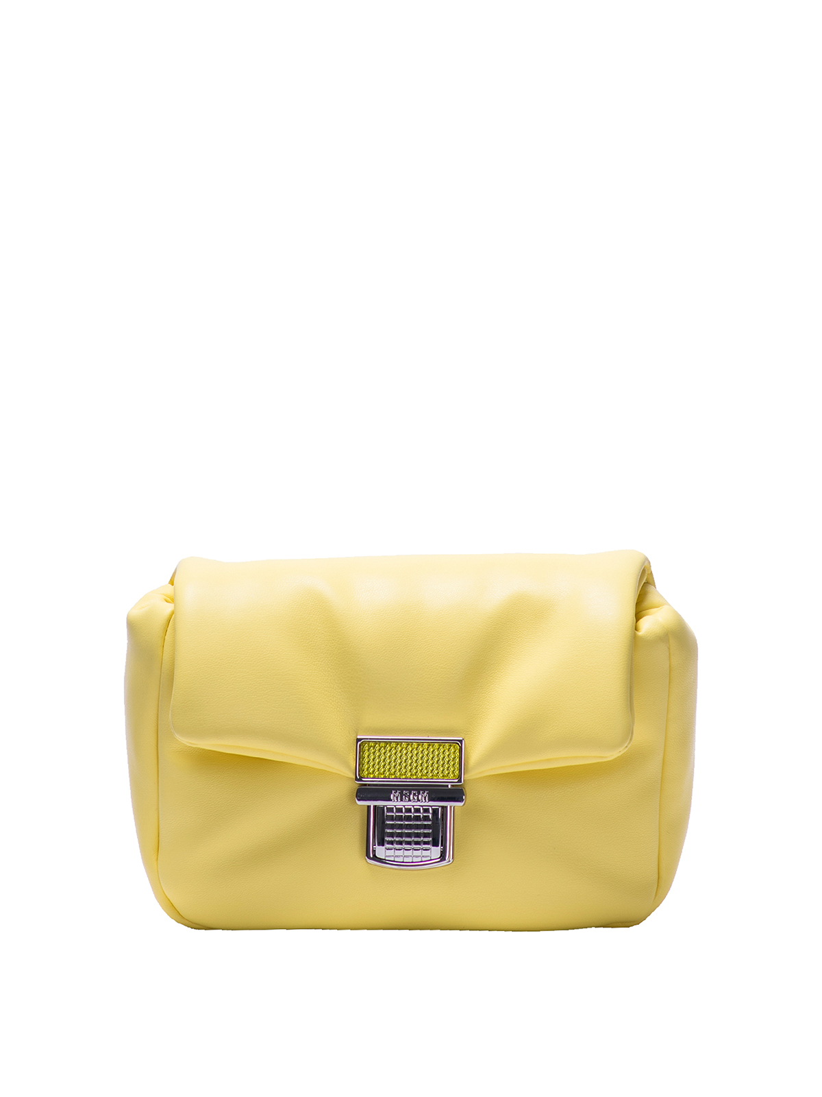Shop Msgm Click Bag Cross Body In Yellow