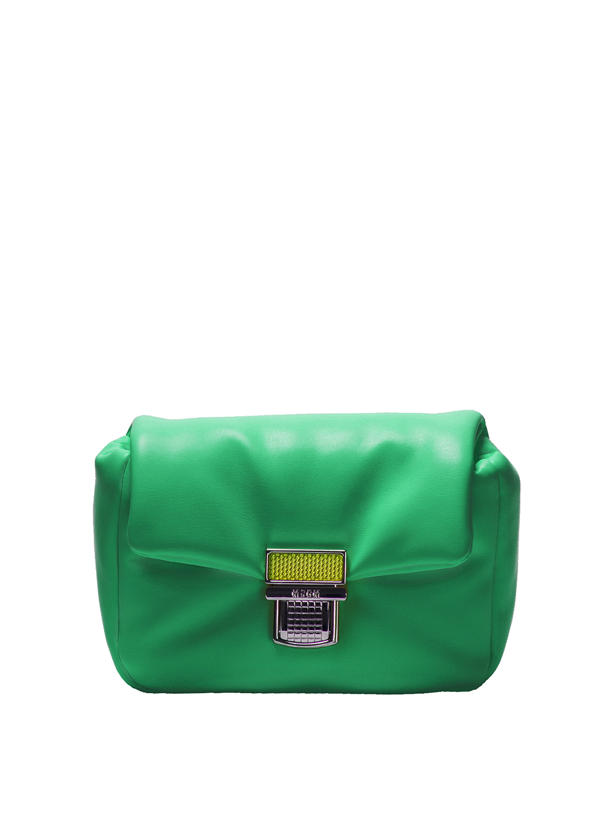 Shop Msgm Click Bag Cross Body In Green